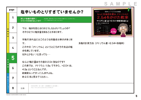 画像：健康かみしばいサンプル