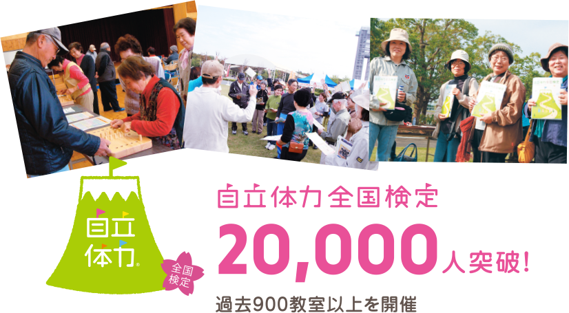 自立体力全国検定 20,000人突破！過去900教室以上を開催